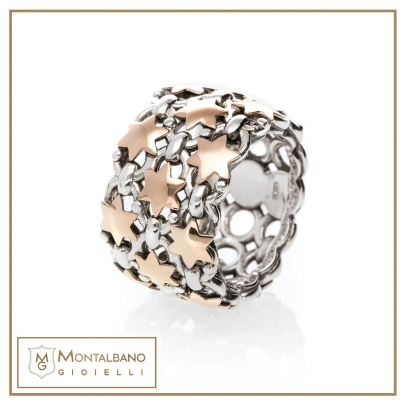 Anello Stelline fascia | Gioielli De Nobili